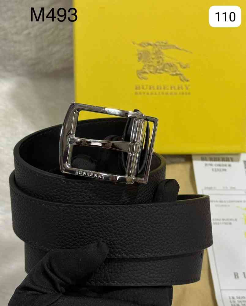 Burberry Black Premium Quality Leather Belt-thumb-0