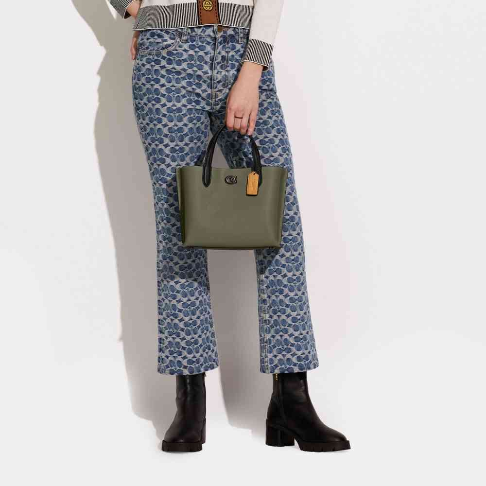 Coach Green Willow Tote Bag-2