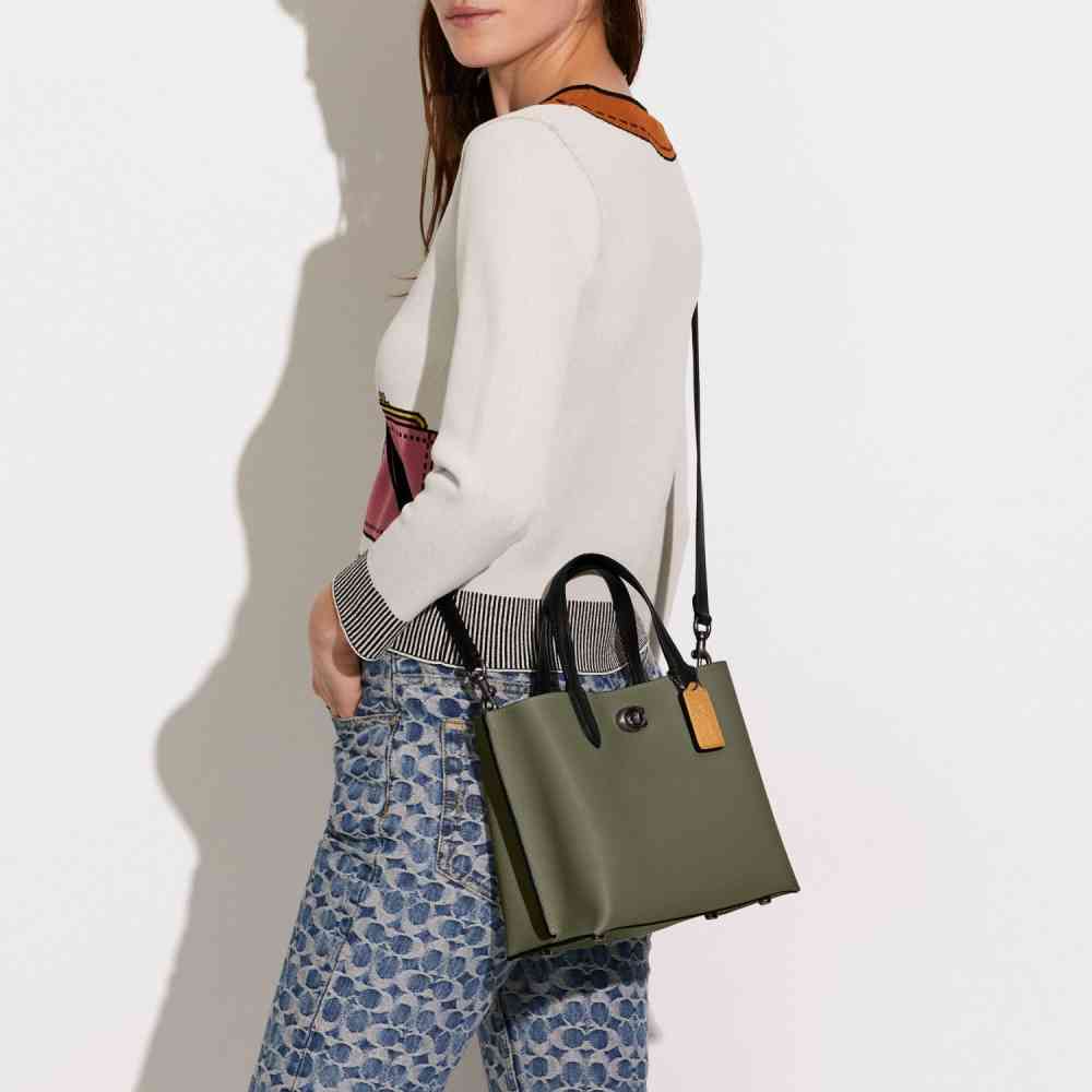 Coach Green Willow Tote Bag-3