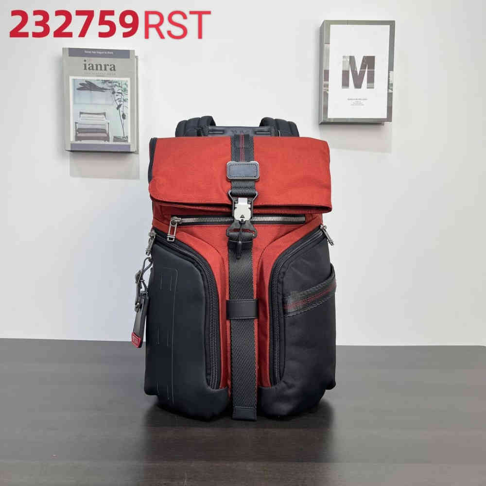 Tumi Alpha Bravo Logistics Flap Lid Orange Backpack-thumb-1