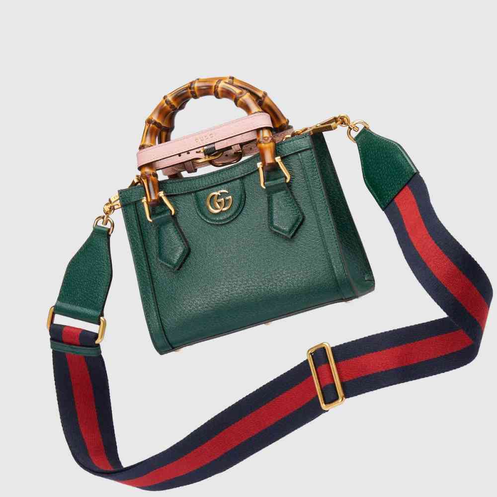 Gucci Diana Bamboo Small Green Handbag-thumb-8