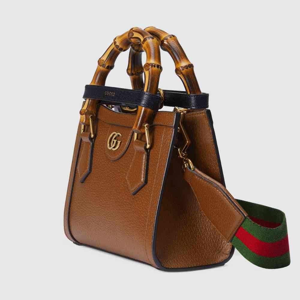 Gucci Diana Bamboo Brown Leather Large Handbag-thumb-2