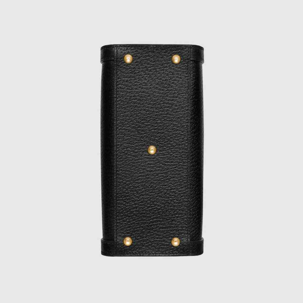Gucci Diana Bamboo Black Leather Large Handbag-thumb-6