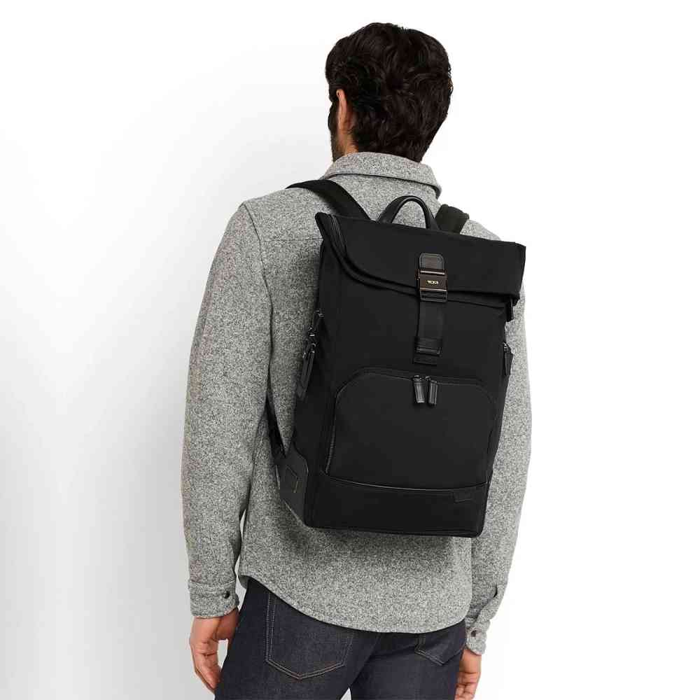 Tumi Osborn Roll Top Backpack Black-thumb-5