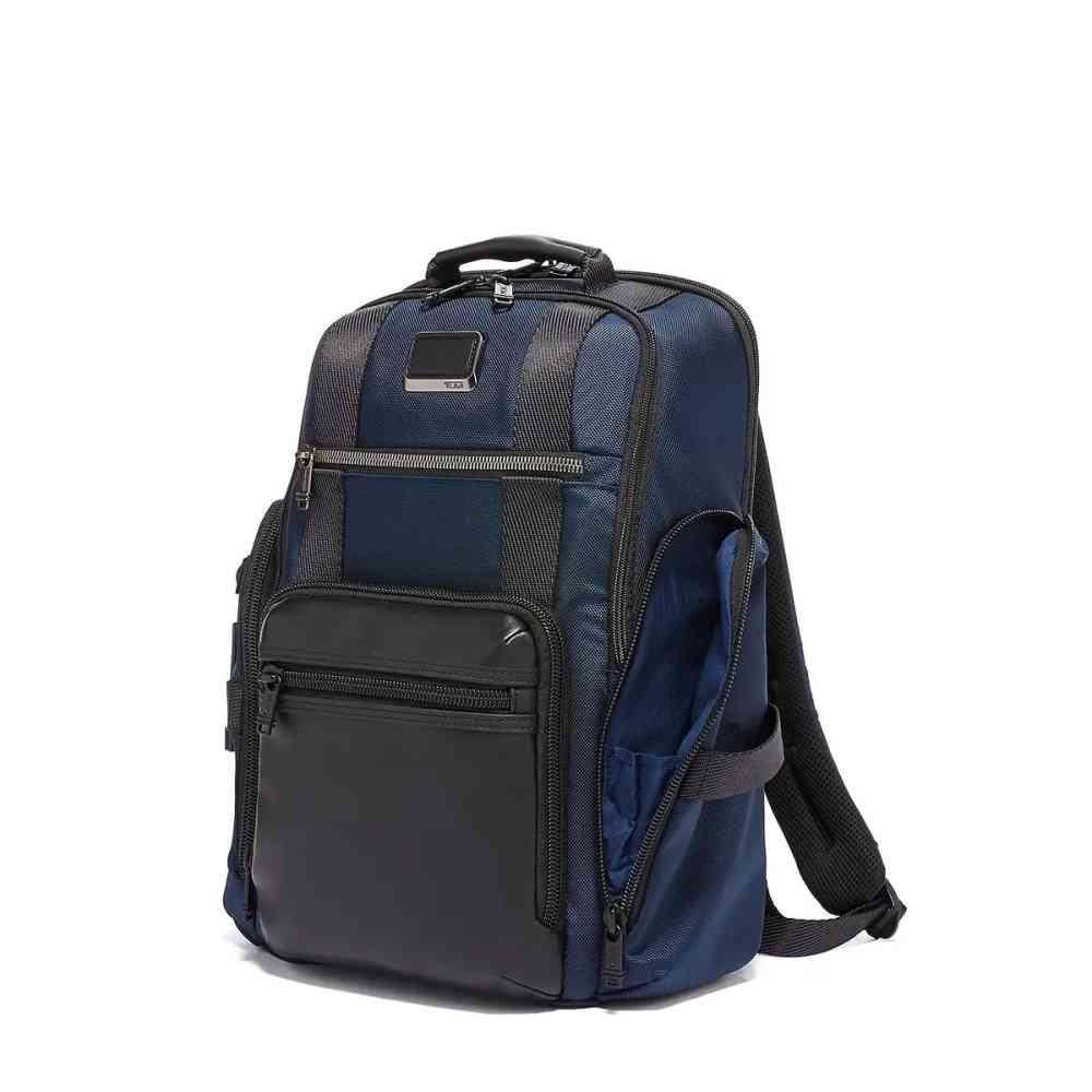 Tumi Sheppard Deluxe Brief Pack Backpacks Navy Blue Bag-thumb-2