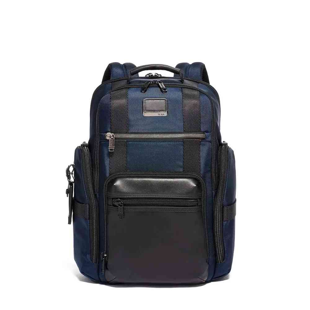 Tumi Sheppard Deluxe Brief Pack Backpacks Navy Blue Bag-thumb-0