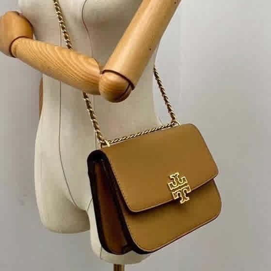 Light Brown Tory Burch Mini Miller Black Sling Bag