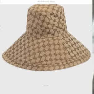 Brown Gucci Canvas Blue Premium Bucket Hat