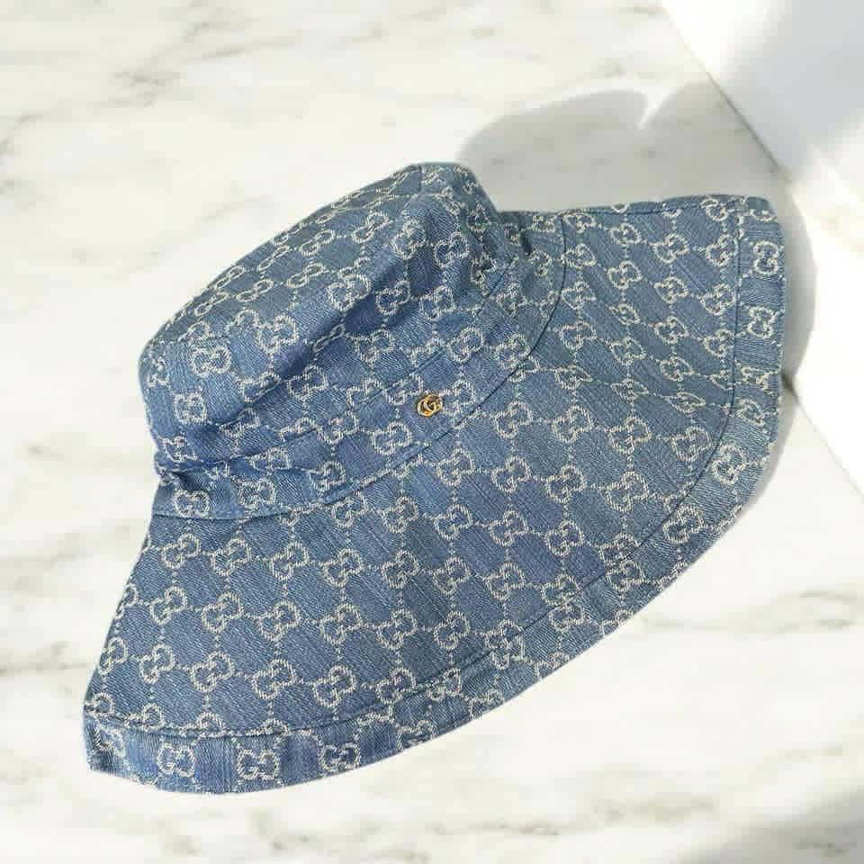 Gucci Canvas Blue Premium Bucket Hat-2