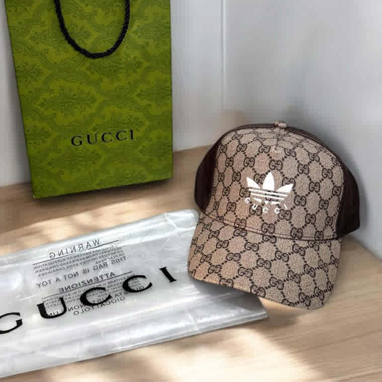 Gucci x Adidas Brown Premium Cap-1
