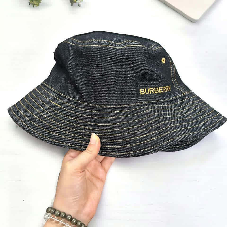 Black Burberry Embroidered Blue Premium Cap