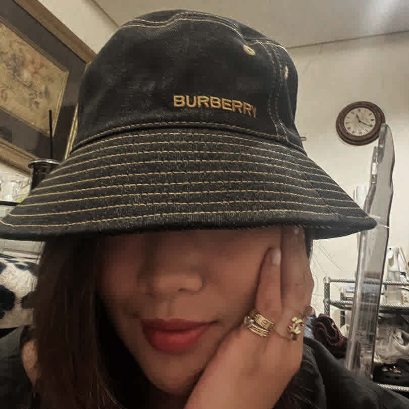 Burberry Embroidered Black Premium Cap-3