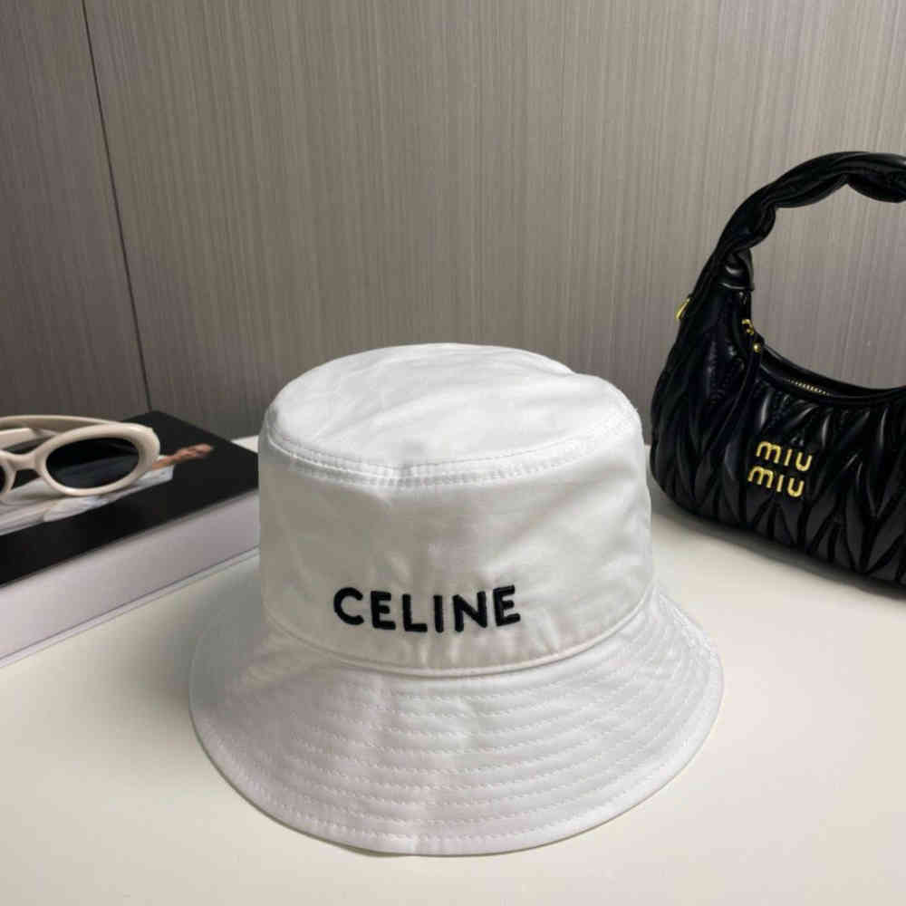 White Celine Blue Premium Cap