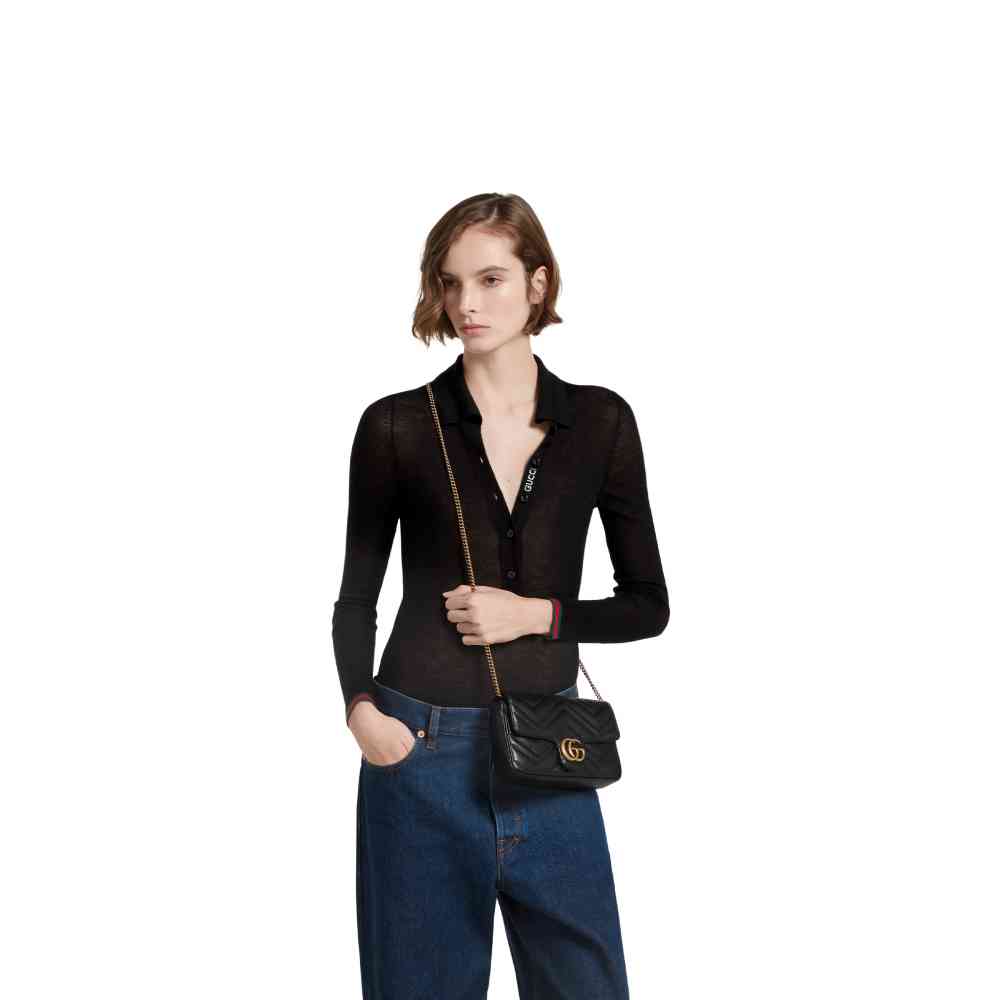 Gucci GG Marmont Black small Sling Bag-thumb-11