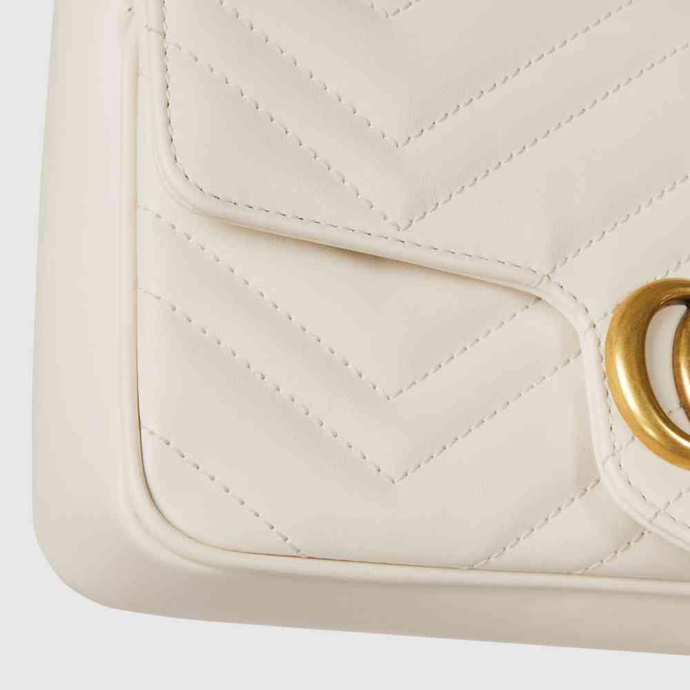Gucci GG Marmont White small Sling Bag-thumb-9