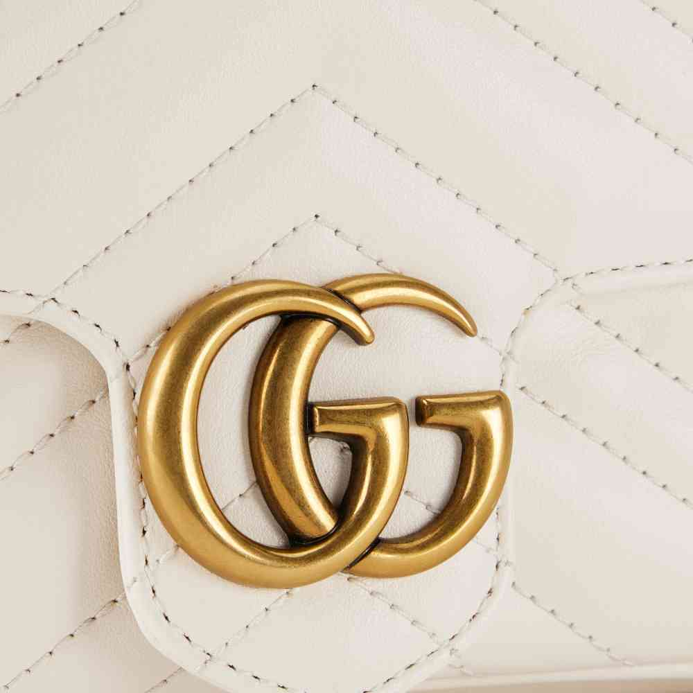 Gucci GG Marmont White small Sling Bag-thumb-10