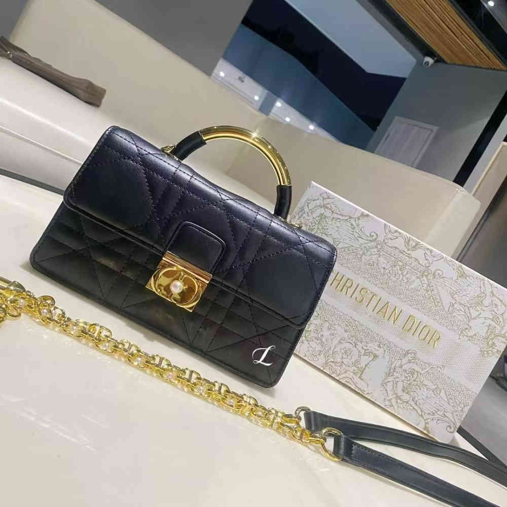 Black Christian Dior White Ange Bag
