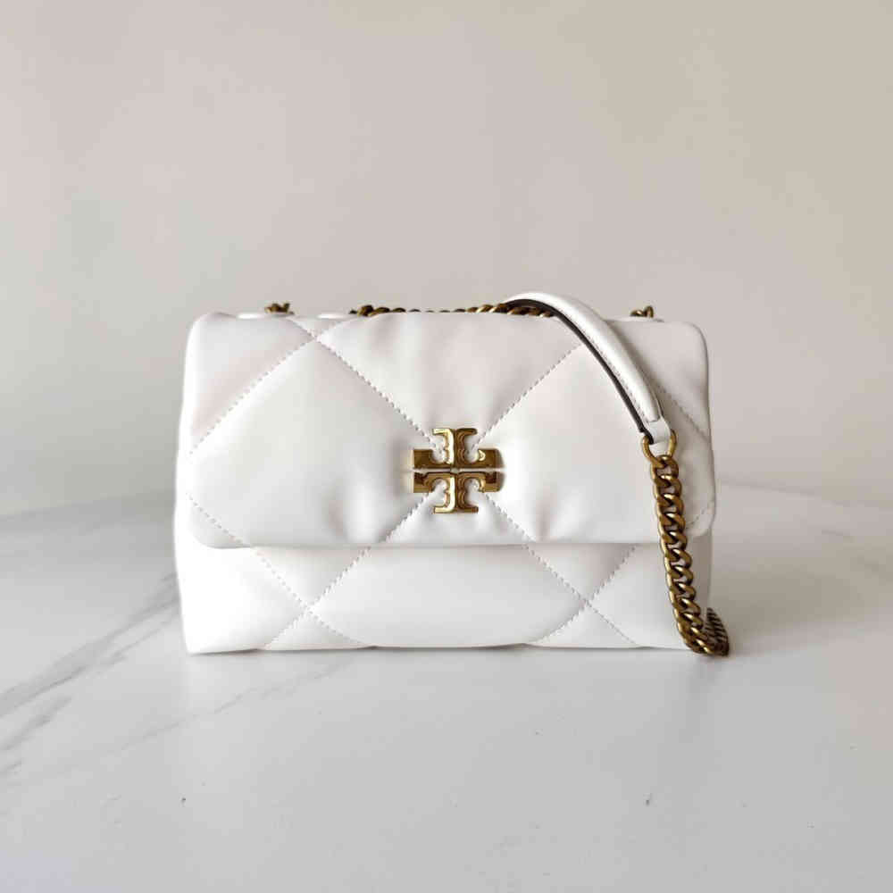 White Tory Burch Mini Miller Black Sling Bag