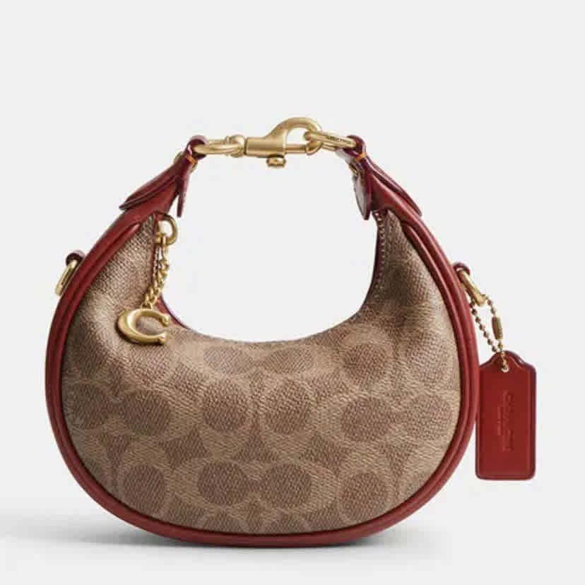 Beige Coach Jonie Small Black Handbag