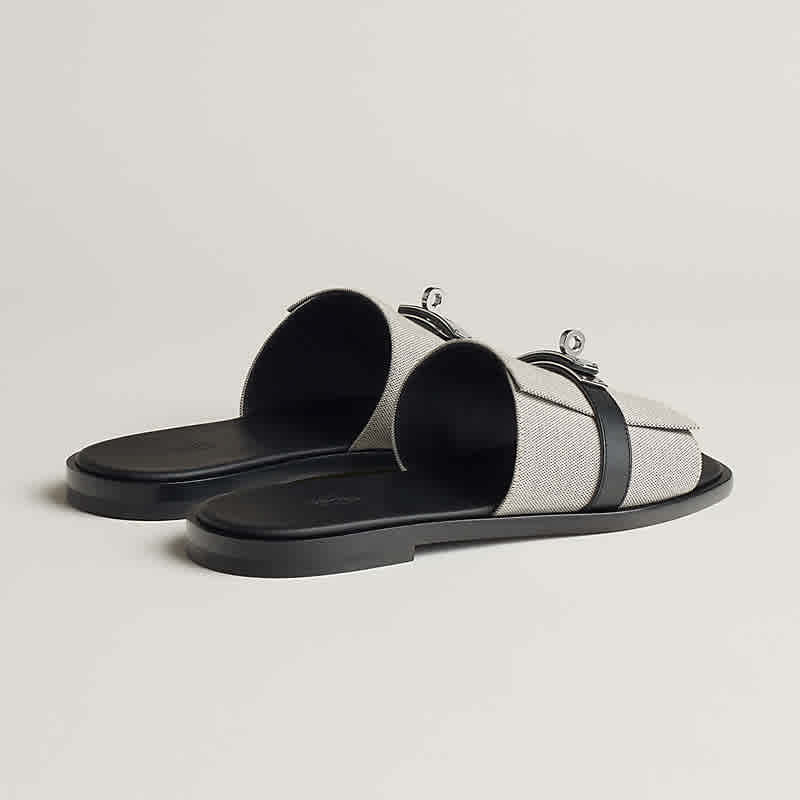 Hermes Light Grey Premium Gabriel Flip-flop-2