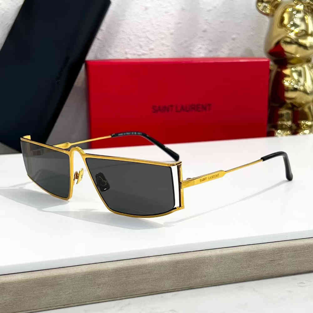 Grey/Golden Saint Laurent Green/Golden Luxury Sunglasses