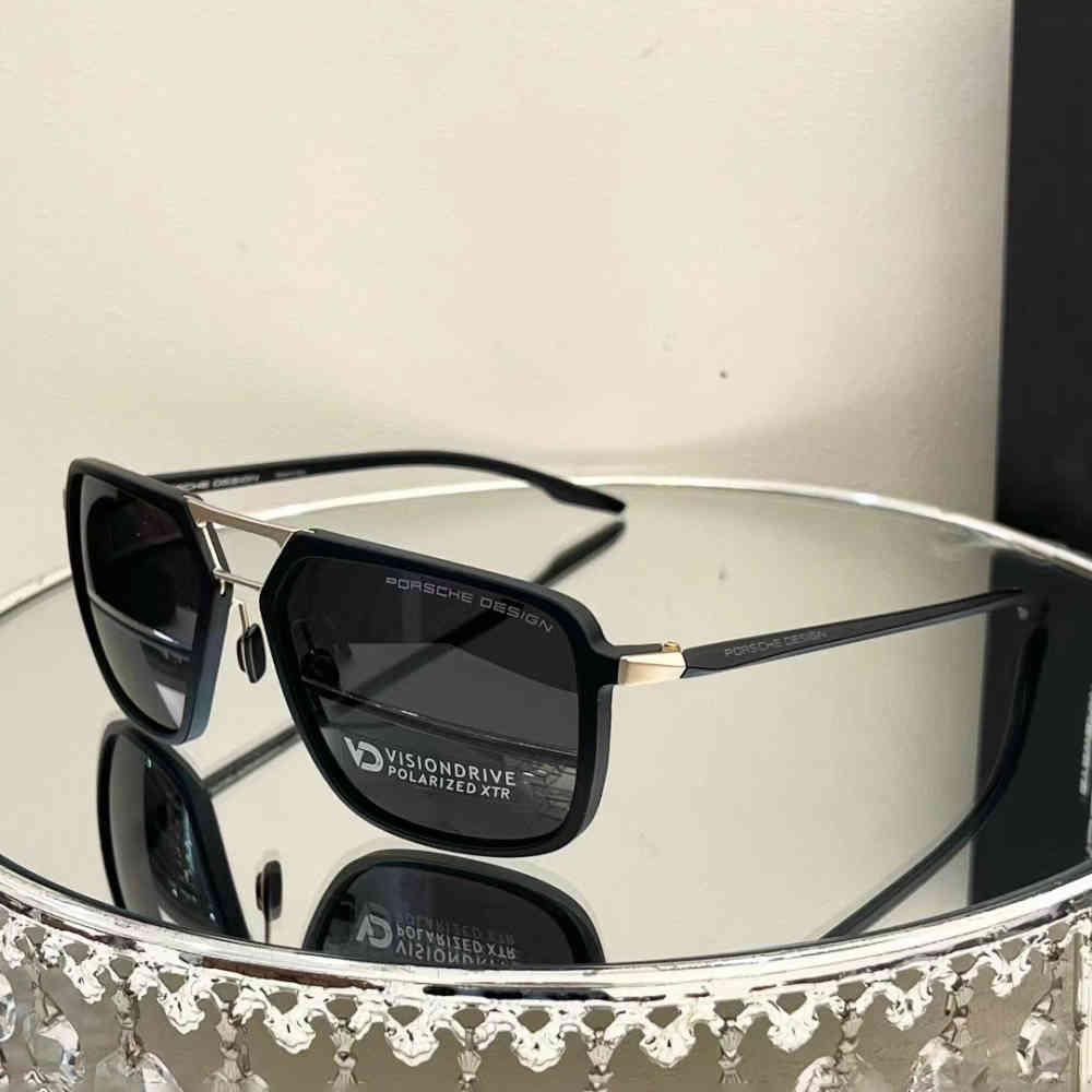 Black Porsche Design Blue & Black Luxury Sunglasses