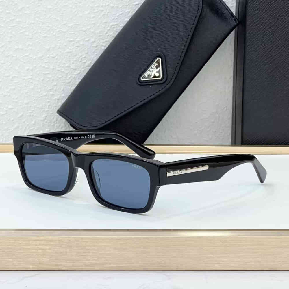 Blue Prada Black & Golden Luxury Sunglasses