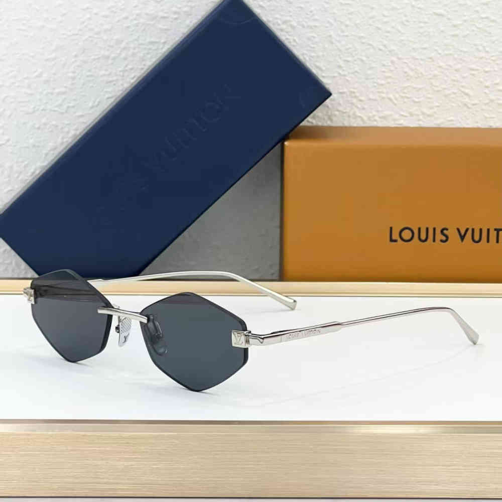 Black & Silver Louis Vuitton Black & Golden Luxury Sunglasses