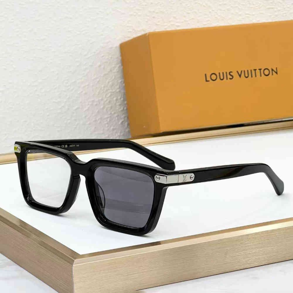 Black & Silver Louis Vuitton Black & Golden Luxury Sunglasses
