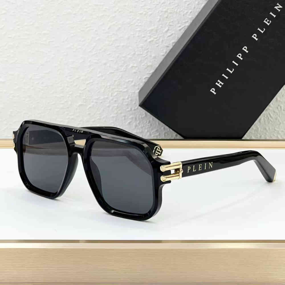Black Philipp Plein Black & White Luxury Sunglasses