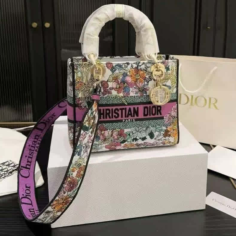 Dior Medium Book Pink Handbag-thumb-0