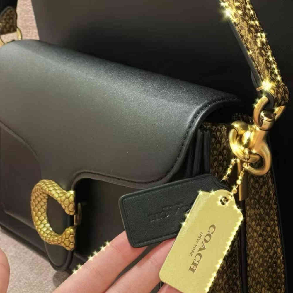 Coach Tabby Chain Clutch Black Shoulder Bag-thumb-3