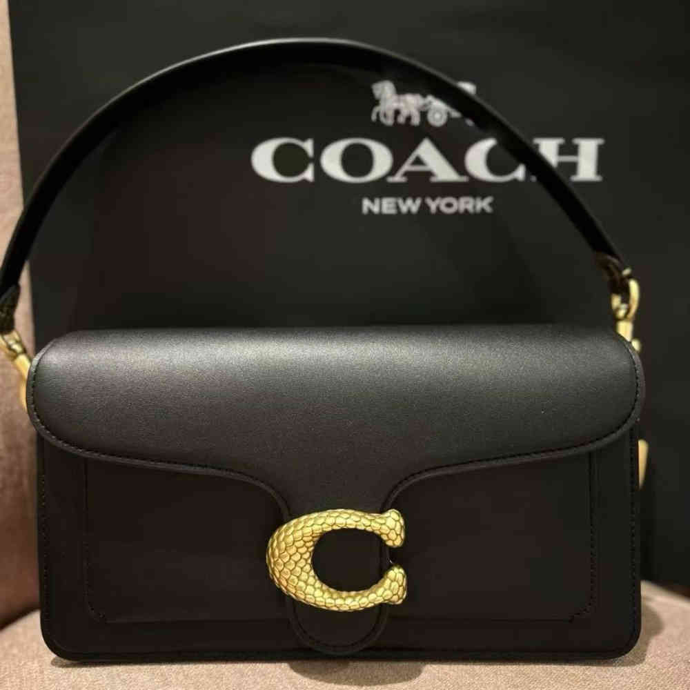 Coach Tabby Chain Clutch Black Shoulder Bag-thumb-0