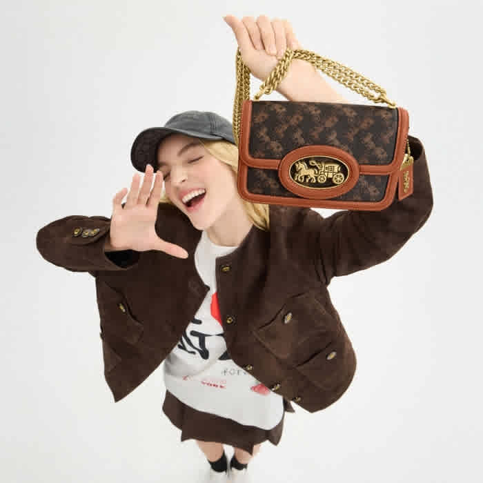 Coach Tabby Chain Clutch Brown Sling Bag-thumb-4