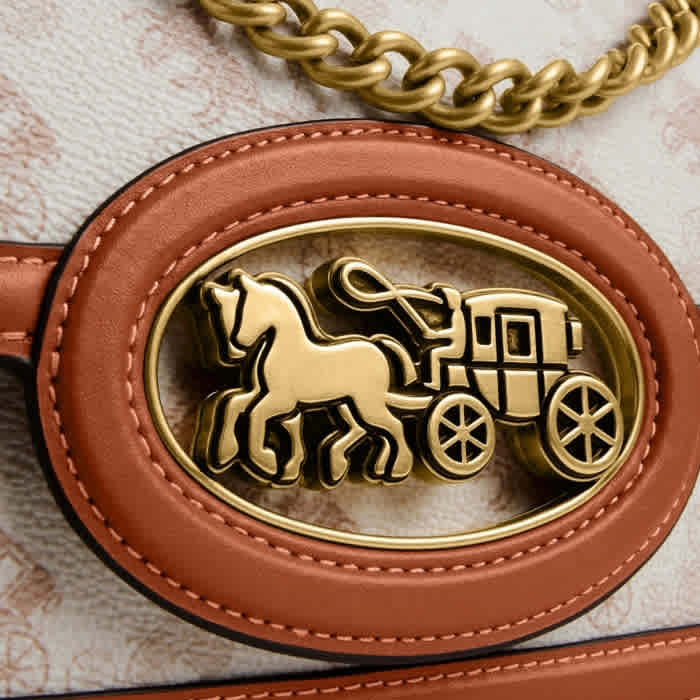 Coach Tabby Chain Clutch White Sling Bag-thumb-2
