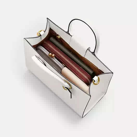 Coach Ace 26 White Tote Bag-4