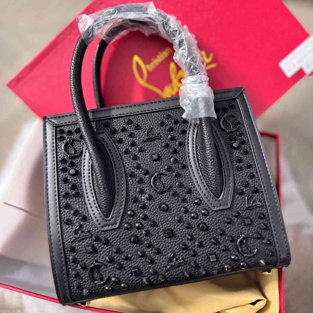 Black Christian Louboutin Paloma Mini Black & Golden Tote Bag