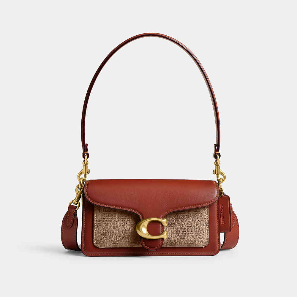 Brown Coach Tabby Black Shoulder Bag
