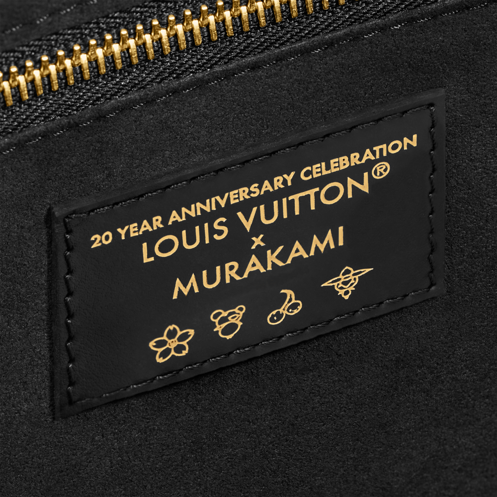 LV x TM Neverfull MM Black Tote Bag-thumb-4