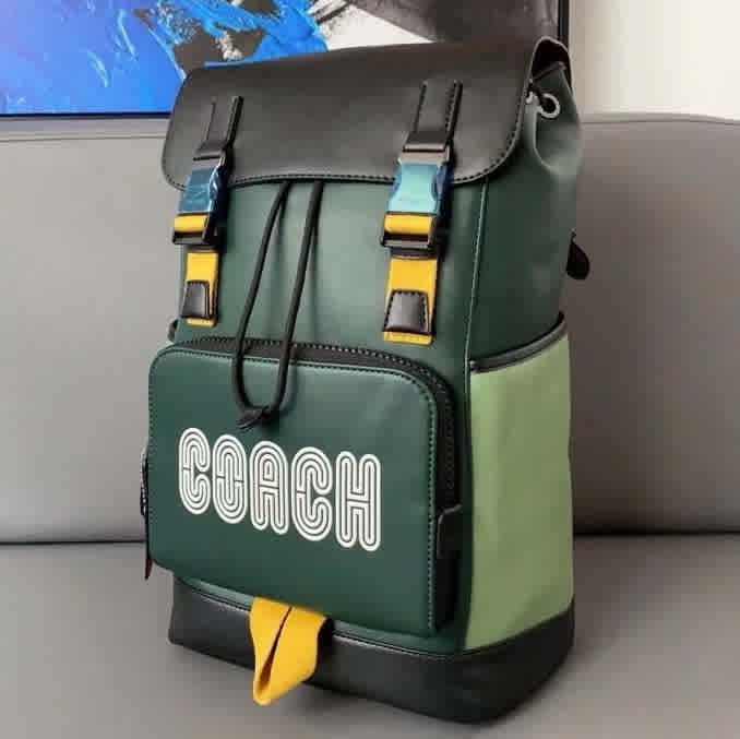 Coach Signature Green backpack-thumb-1