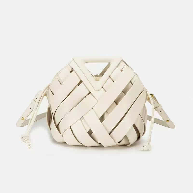 Bottega Veneta White Sling Bag-thumb-0