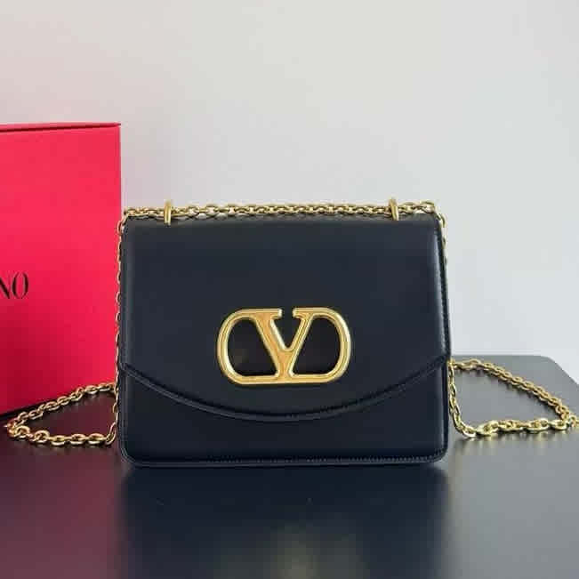 Black Valentino Garavani Wine Crossbody Bag