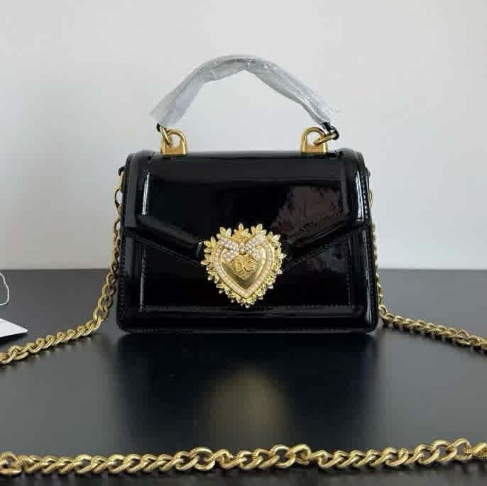 Black Dolce & Gabbana Nappa leather DG Girls White shoulder bag