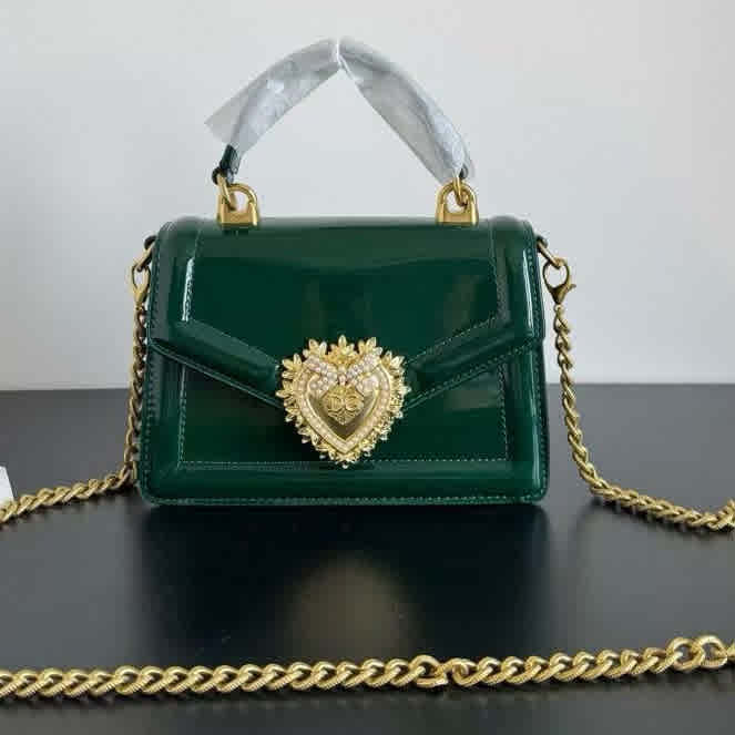 Green Dolce & Gabbana Nappa leather DG Girls White shoulder bag