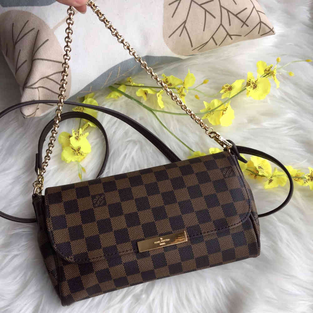 Brown Louis Vuitton Monogram White Sling Bag