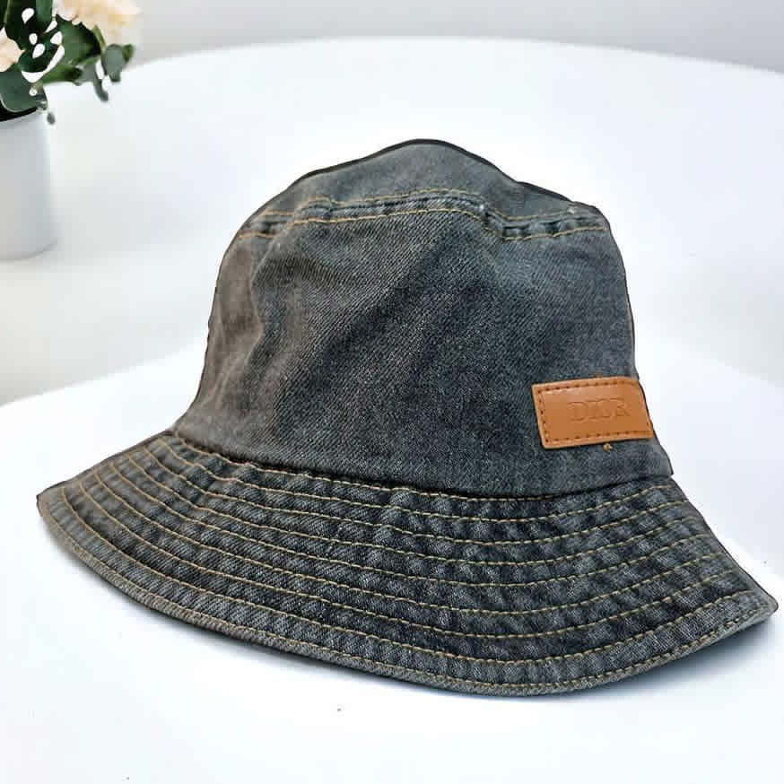 Black Dior Blue Premium Bucket Hat
