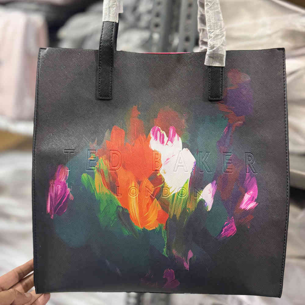Ted Baker Printed Leather Oversized Shopper Tote Bag with Applique-1