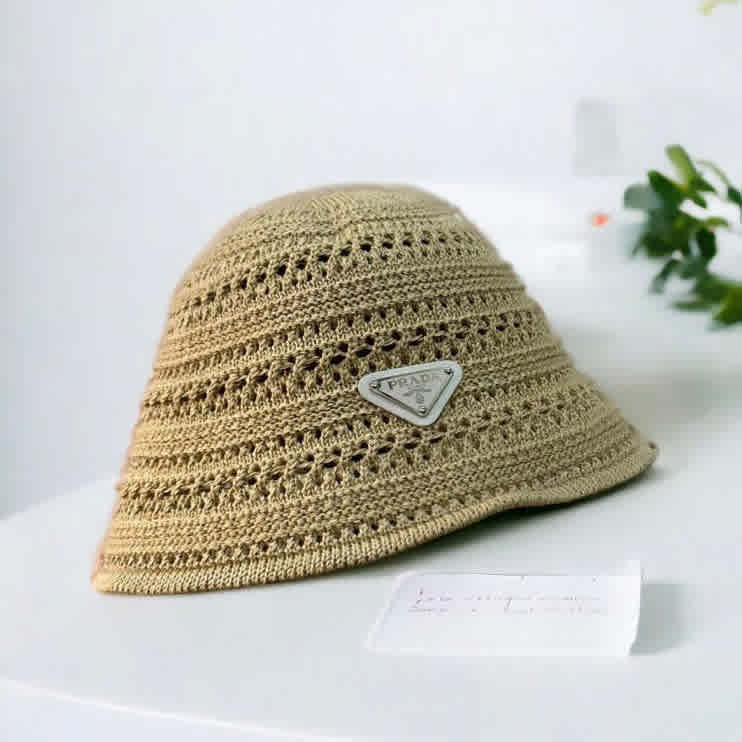 Prada Cream Premium Bucket Hat-1