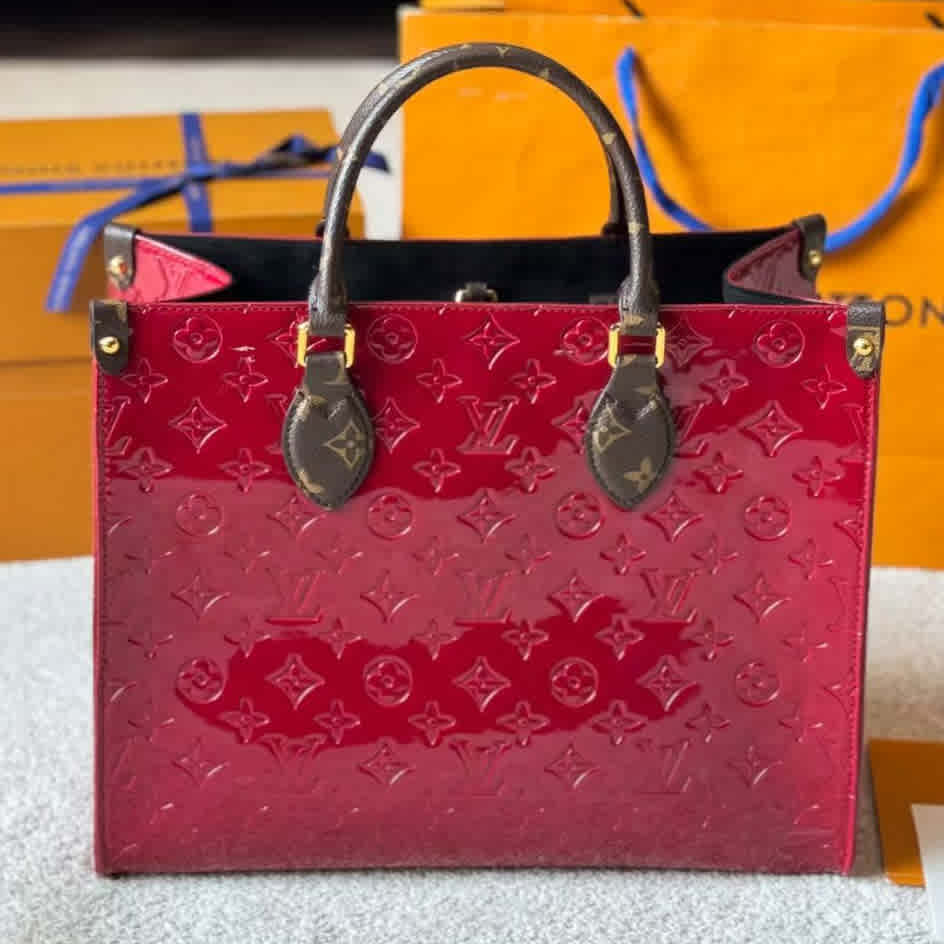 Pink Louis Vuitton On The Go Yellow Tote Bag