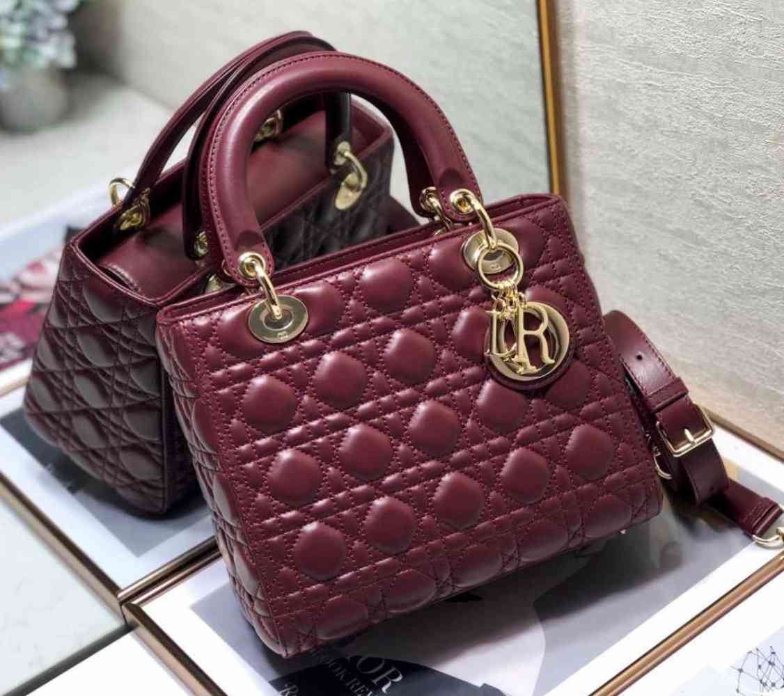 Christian Dior Wine Handbag-thumb-0